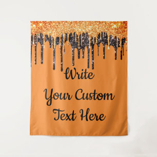 Orange Halloween Party Photo Booth Backdrop Prop Tapestry