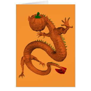 Orange Halloween Pumpkin Dragon