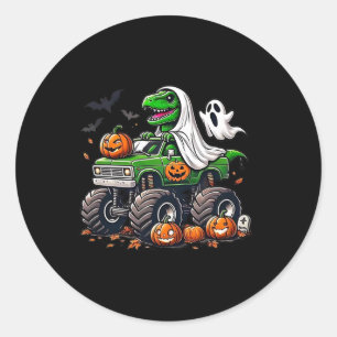Orange Halloween Shirt Boys Toddler Kids Ghost Shi Classic Round Sticker