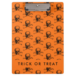 Orange Halloween Trick or Treat Clipboard