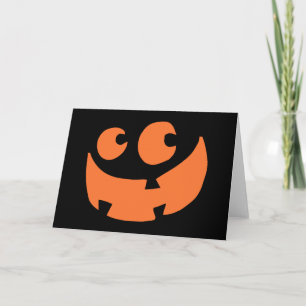 Orange Happy Halloween Pumpkin Card