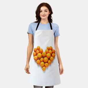 Orange Heart Apron