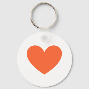 Orange Heart Keychain