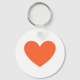 Orange Heart Keychain