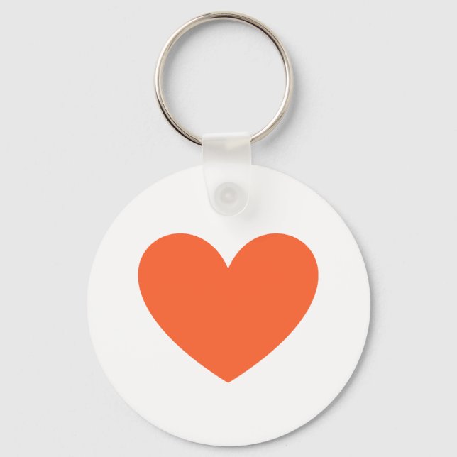 Orange Heart Keychain (Front)