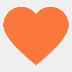 Orange Heart Sticker