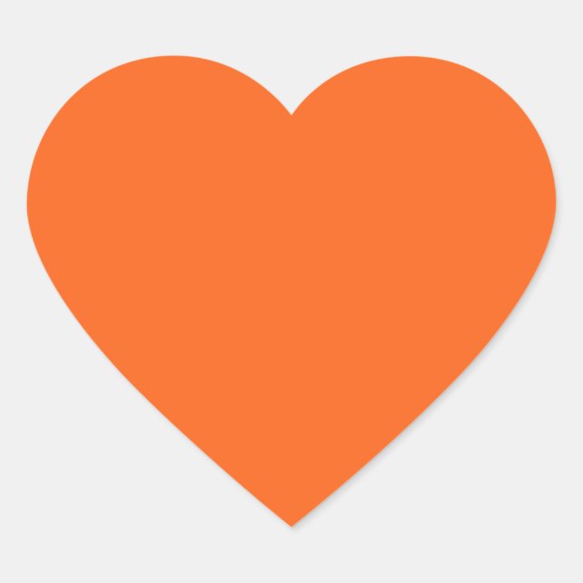Orange Heart Sticker (Front)