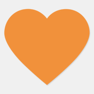 Orange Heart Stickers