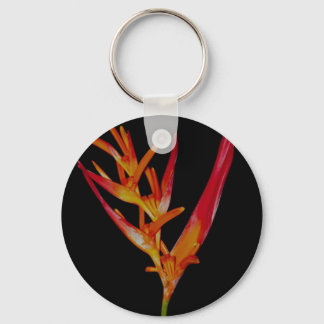 Orange Heliconia Keychain