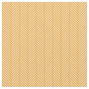 Orange Herringbone Fabric