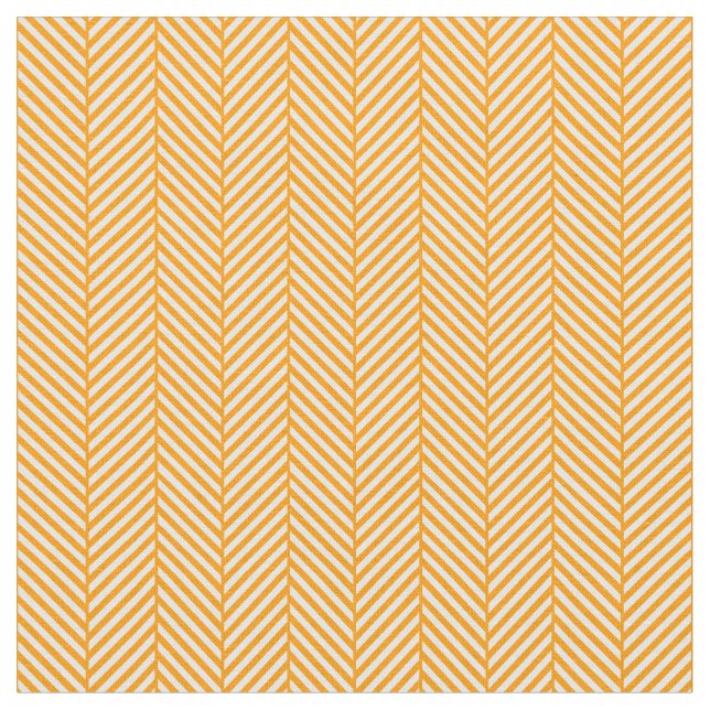 Orange Herringbone Fabric (Close Up)