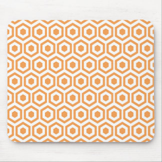 Orange Hexagon Honeycomb Mouse Pad