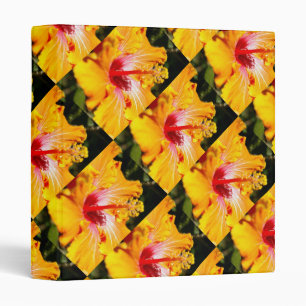 Orange Hibiscus Flower Side View Binder