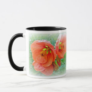 Orange Hibiscus Flowers Mug