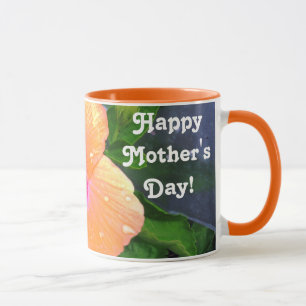 Orange Hibiscus Happy Mother's Day Mug