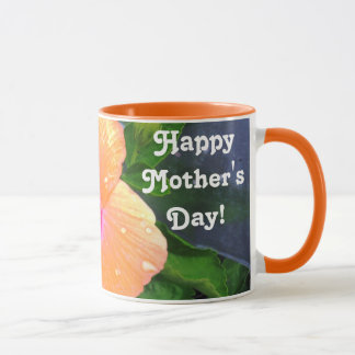 Orange Hibiscus Happy Mother's Day Mug