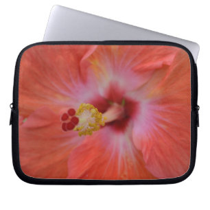 Orange Hibiscus Laptop Bag