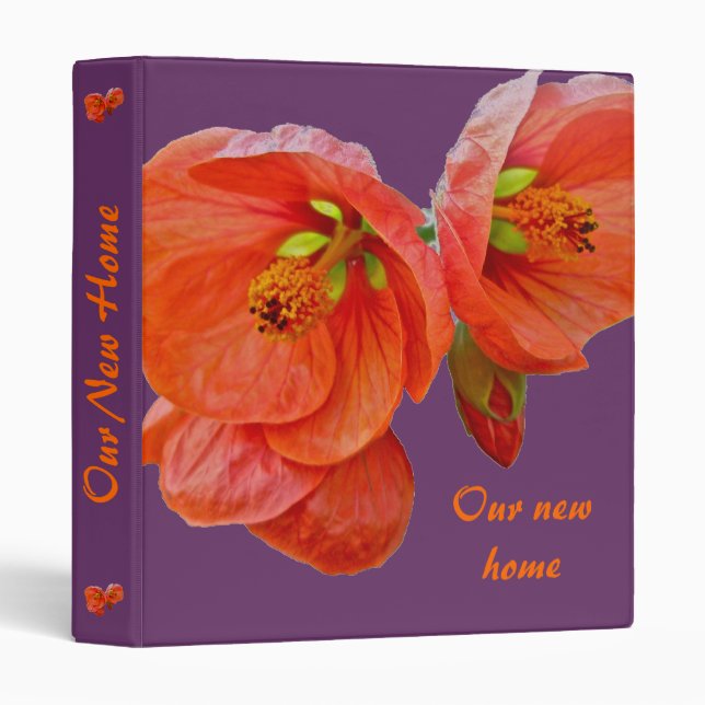 Orange Hibiscus Notre nouveau Classeur (Devant/Côté)