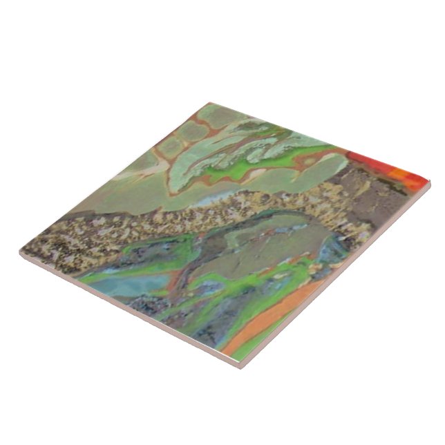 Orange Hibiscus Part 9 of 12 Tile (Side)