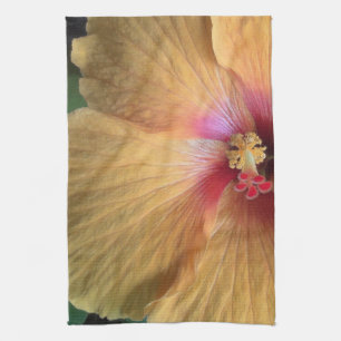 Orange Hibiscus Ruffle Kitchen Towel