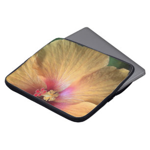 Orange Hibiscus Ruffle Laptop Sleeve