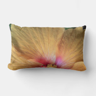 Orange Hibiscus Ruffle Lumbar Pillow