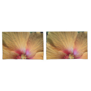 Orange Hibiscus Ruffle Pillowcase