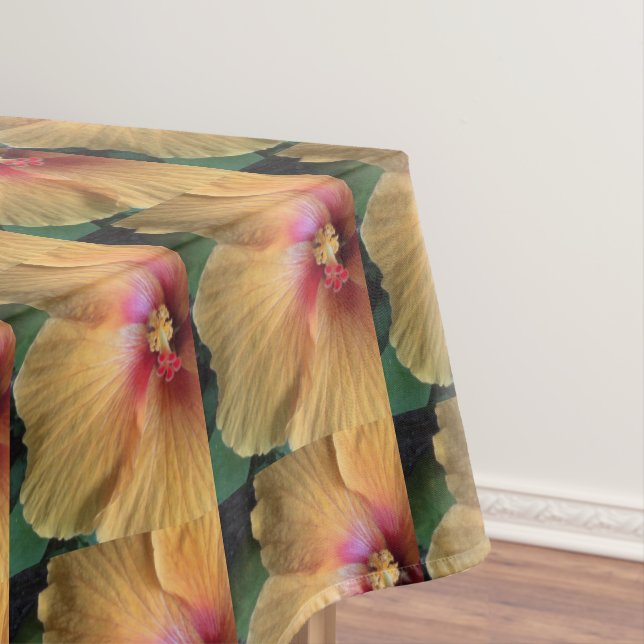 Orange Hibiscus Ruffle Tablecloth (In Situ)