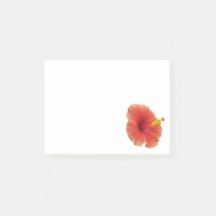 Orange Hibiscus Tropical Flower Post-it Notes
