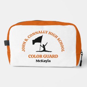 Orange High School Colour Guard Personalized Dopp Kit