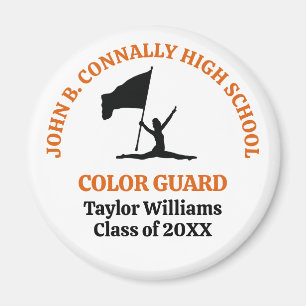 Orange High School Colour Guard Personalized Magnet
