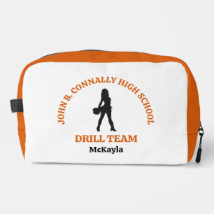 Orange High School Drill Team Dancer Personalized Dopp Kit