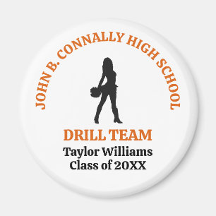 Orange High School Drill Team Dancer Personalized Magnet