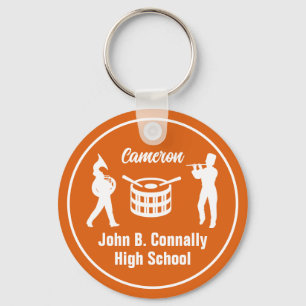 Orange High School Marching Band Personalized Keychain