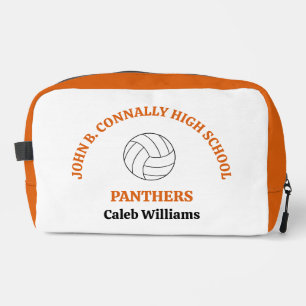 Orange High School Volleyball Player Personalized Dopp Kit