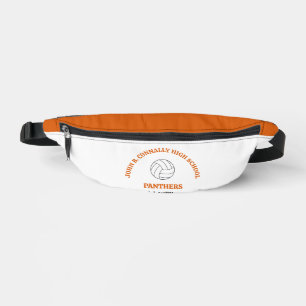 Orange High School Volleyball Player Personalized Fanny Pack
