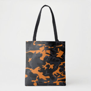 Orange Highlights Camo Tote Bag