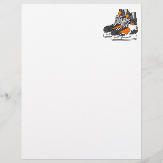 Orange Hockey Skates (Front)