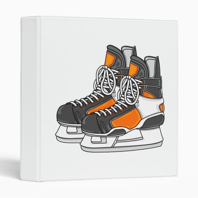 Orange Hockey Skates Binder (Front/Spine)