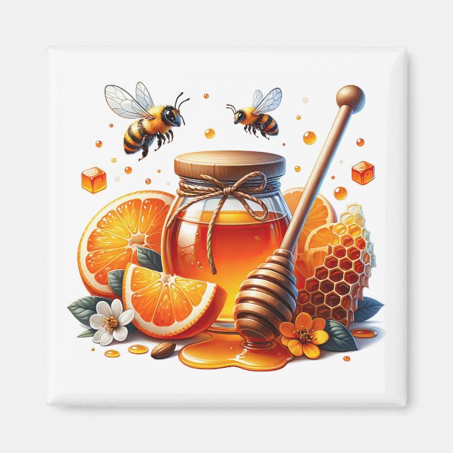 Orange Honey Magnet   (Front)