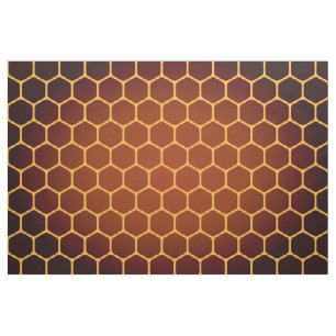 Orange honeycomb pattern fabric