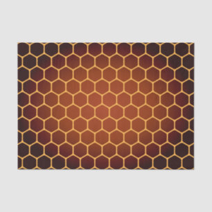 Orange honeycomb pattern tissue paper