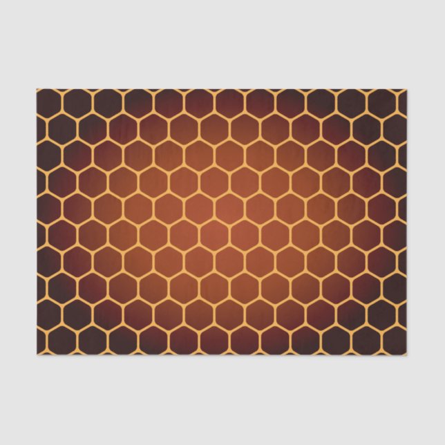 Orange honeycomb pattern tissue paper (Front)