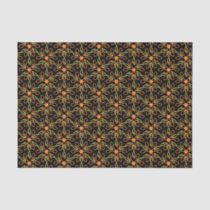 Orange Hook Yellow Hook Yellow Fish Flower Pattern Tissue Paper