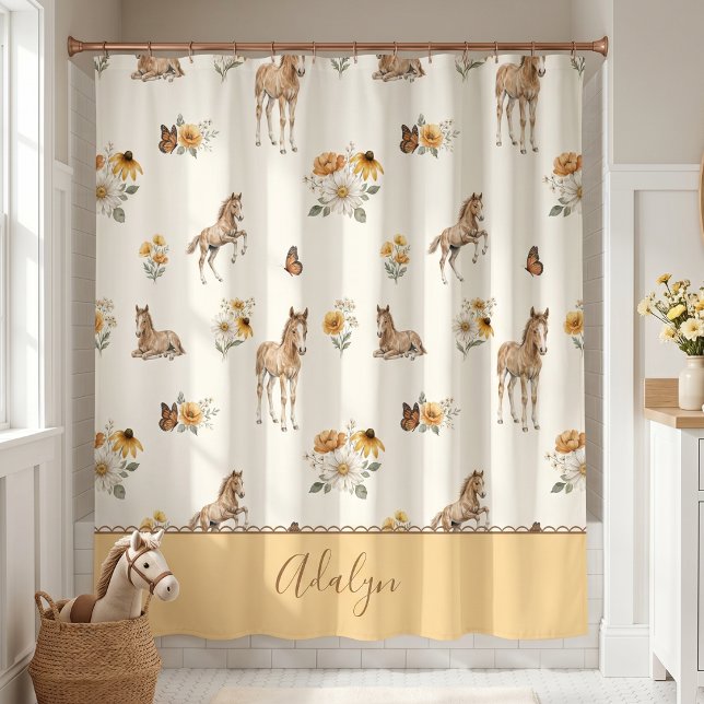 Orange Horse Wildflower Monogram Pattern  (Creator Uploaded)