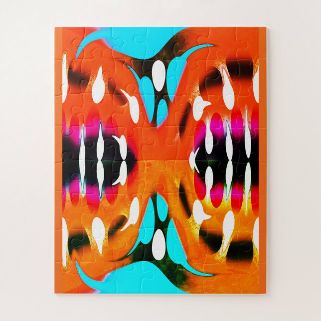 Orange hot space art jigsaw puzzle (Vertical)