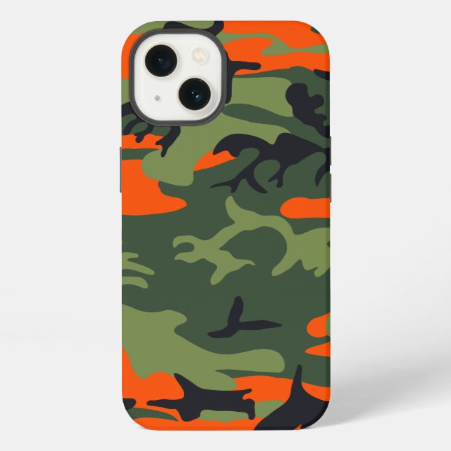 Orange Hunter Camo iPhone Case (Back)