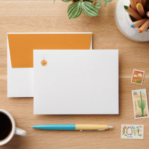 Orange Illustration Watercolor Hand-painted Envelope