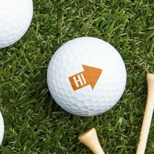 Orange Impact Arrow Golf Balls