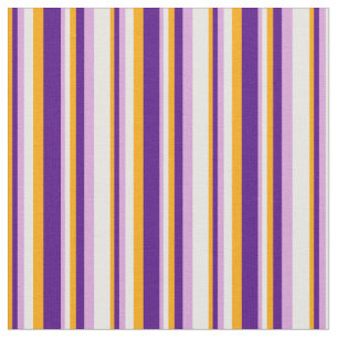 Orange, Indigo, Plum, and Mint Cream Stripes Fabric